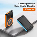5000mAh Wireless Solar Magnetic Power Bank