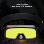 500LM COB LED USB-C Rechargeable Waterproof Headlamp