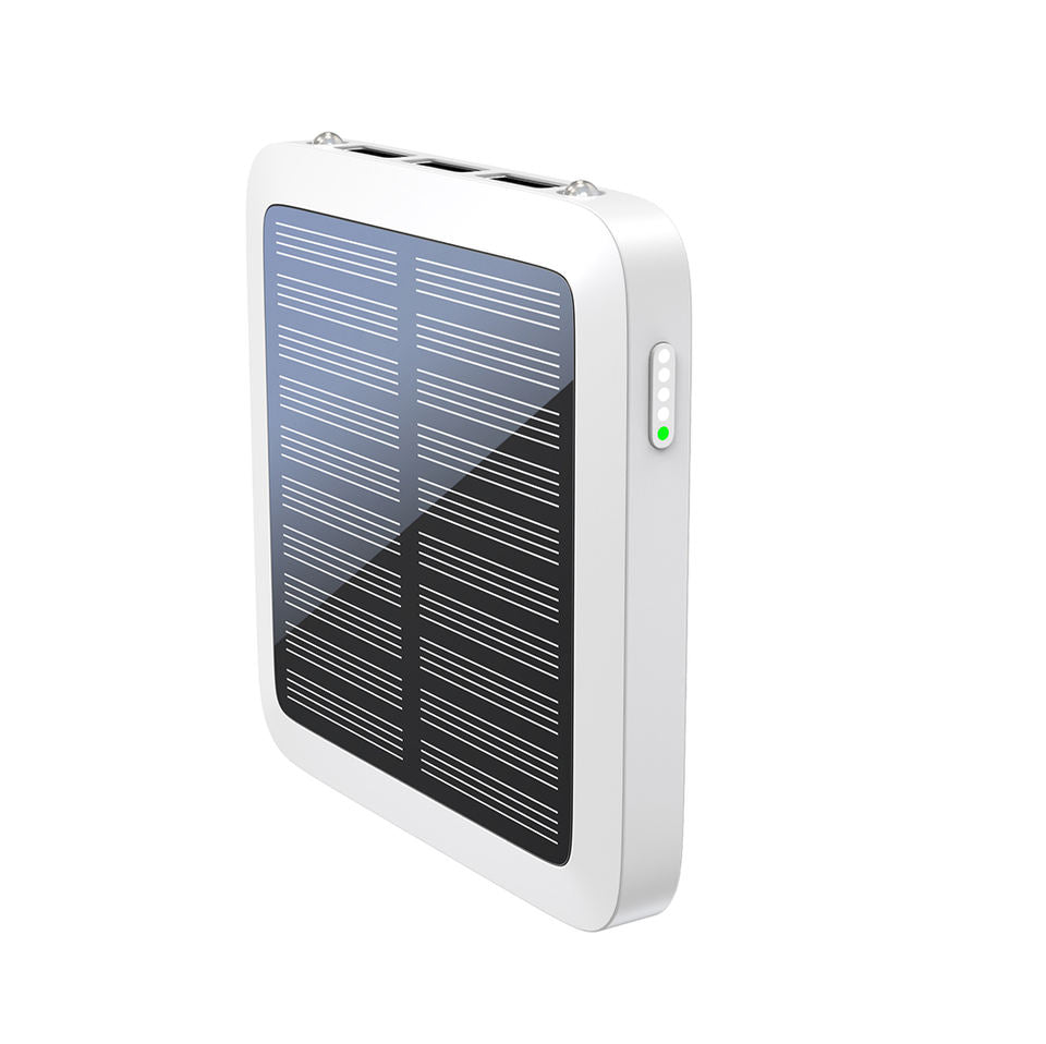 5000mAh Mini Solar Power Bank with Dual USB and LED Light